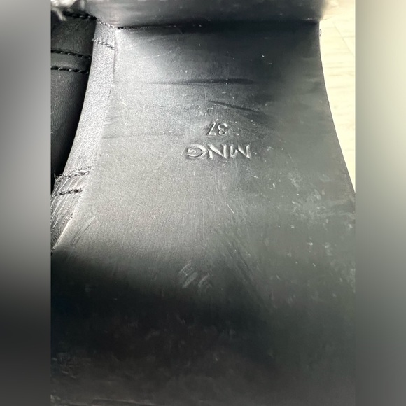 Mango - Leather Pointed Ankle Boots Black - size 37 - Women - Picture 6 of 6